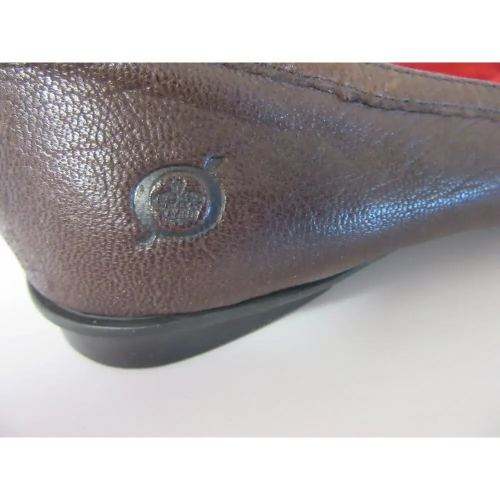 BORN Women's Dark Brown 7M Pointed Toe Comfort Flats